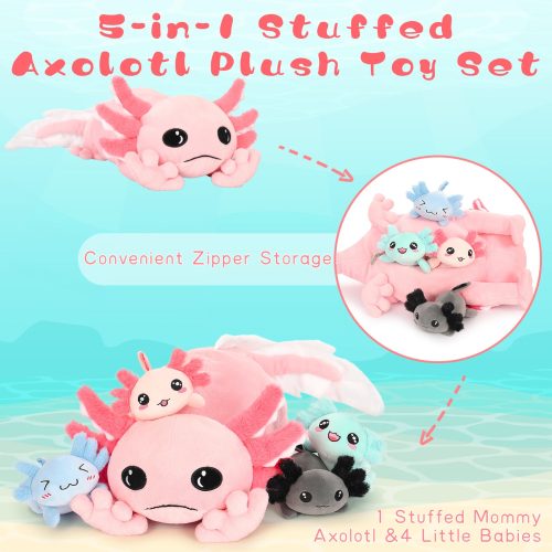 Axolotl Stuffed Animals Salamander Plush Toys, 31 Inches - Image 3