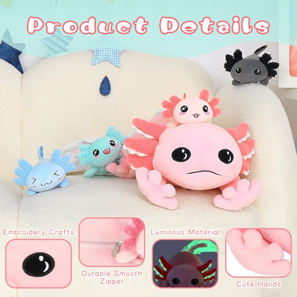 Axolotl Stuffed Animals Salamander Plush Toys, 31 Inches - Image 5