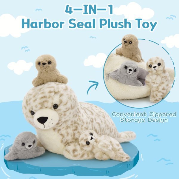 Seal Stuffed Animals Seal Baby Plush Toys, 20 Inches - Image 4