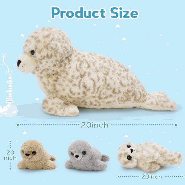Seal Stuffed Animals Seal Baby Plush Toys, 20 Inches - Image 3