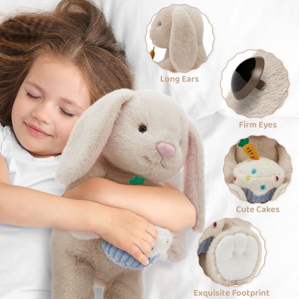 Birthday Bunny Plush Toys, Dark Beige, 18 Inches - Image 3