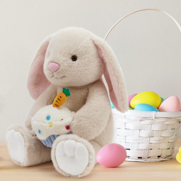 Birthday Bunny Plush Toys, Dark Beige, 18 Inches - Image 4