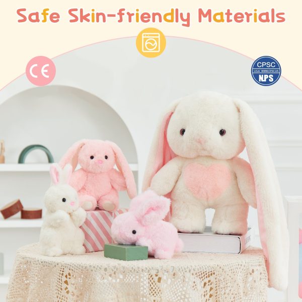 Floppy Ear Bunny Stuffed Animals Easter Rabbit Plushies, 14 Inches - Image 2