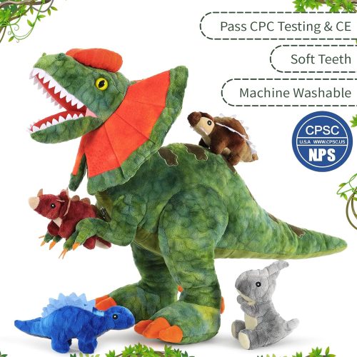 Dilophosaurus Plush Toys Stuffed Dinosaur, 18 Inches - Image 2