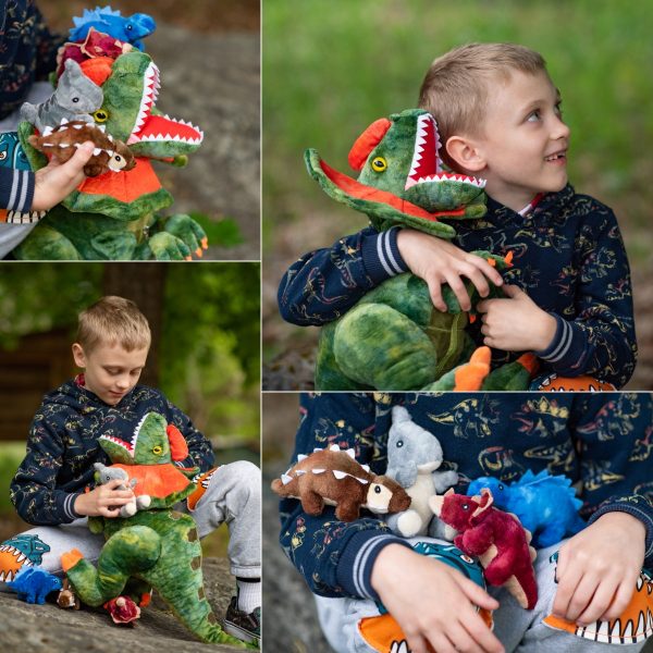 Dilophosaurus Plush Toys Stuffed Dinosaur, 18 Inches - Image 4