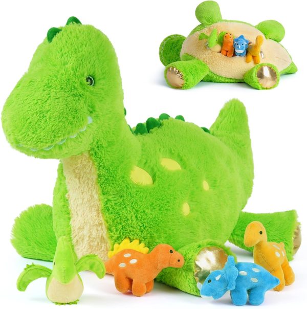 Dinosaur Plush Toy Playset, Green, 26 Inches