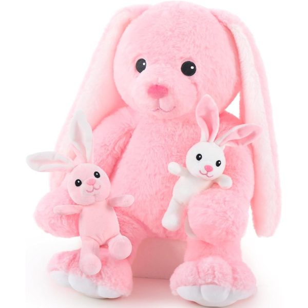 Bunny Plush Toys Rabbit Stuffed Animals, Pink, 20 Inches