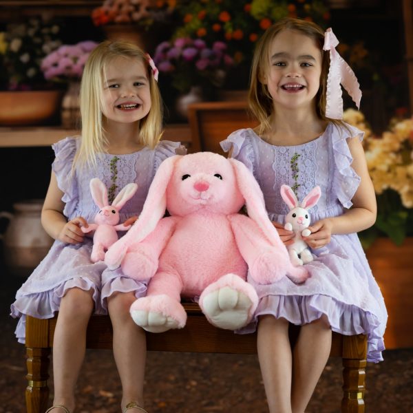 Bunny Plush Toys Rabbit Stuffed Animals, Pink, 20 Inches - Image 2