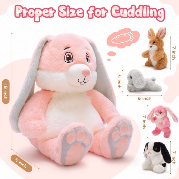 Floppy Eared Bunny Stuffed Animals Rabbit Plush Toys, 18 Inches - Image 5