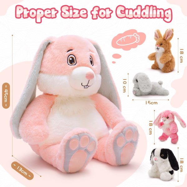 Floppy Eared Bunny Stuffed Animals Rabbit Plush Toys, 18 Inches - Image 3