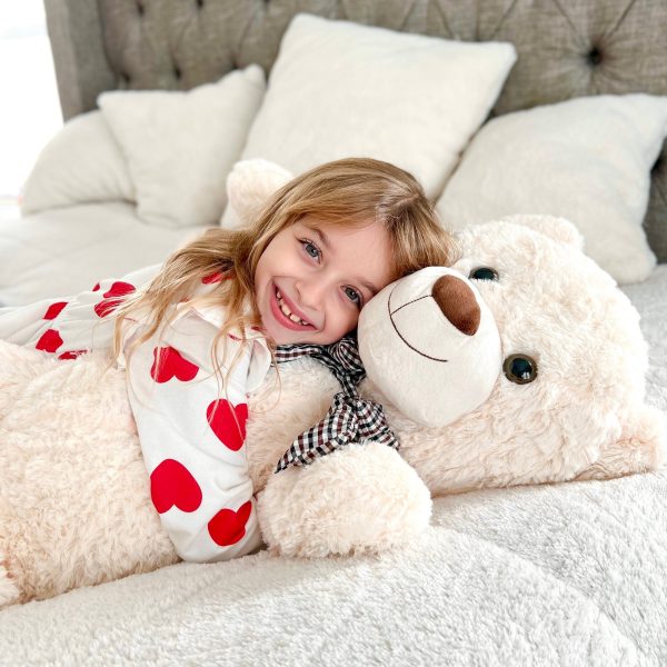 Giant Teddy Bear Stuffed Toy, Beige, 39/47/55/59 Inches - Image 6