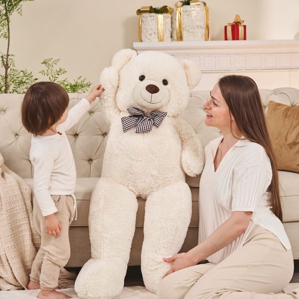 Giant Teddy Bear Stuffed Toy, Beige, 39/47/55/59 Inches - Image 5