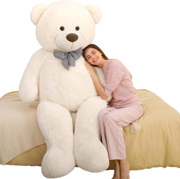 Giant Teddy Bear Stuffed Toy, Beige, 39/47/55/59 Inches - Image 9