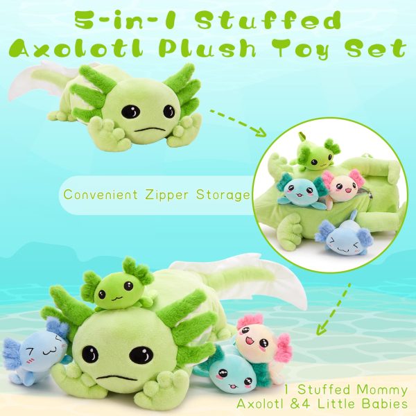 Axolotl Stuffed Animals Salamander Plush Toys, 31 Inches - Image 8