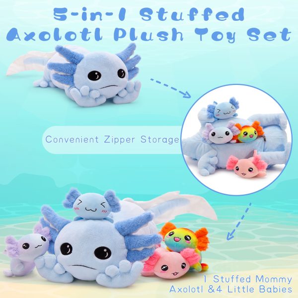 Axolotl Stuffed Animals Salamander Plush Toys, 31 Inches - Image 16