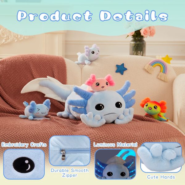 Axolotl Stuffed Animals Salamander Plush Toys, 31 Inches - Image 17