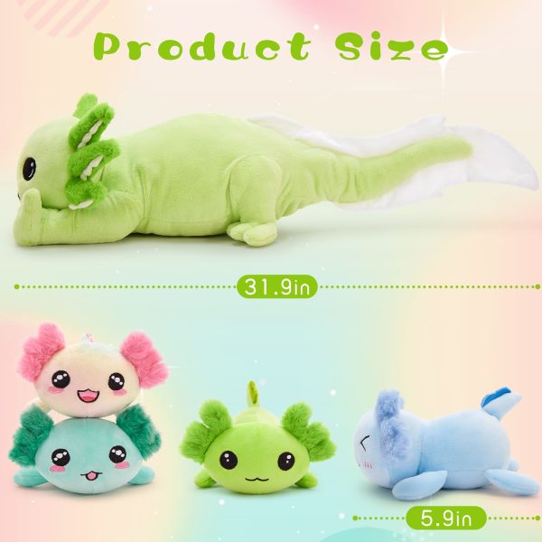 Axolotl Stuffed Animals Salamander Plush Toys, 31 Inches - Image 7