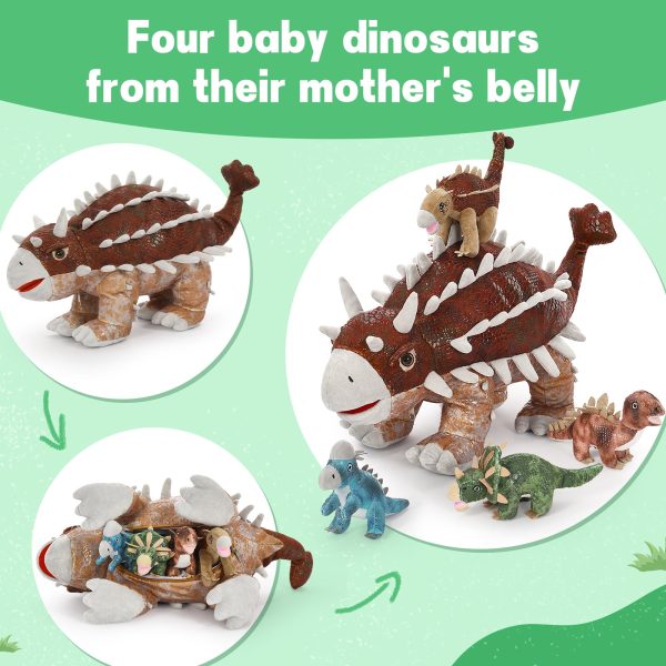 Ankylosaur Stuffed Animals Dinosaur Plush Toys, 21 Inches - Image 3