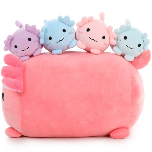 Axolotl Plush Toy Set, Pink, 16.5 Inches - Image 2
