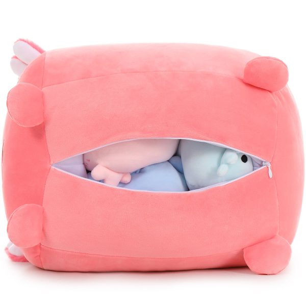 Axolotl Plush Toy Set, Pink, 16.5 Inches - Image 3