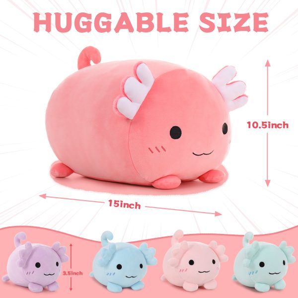 Axolotl Plush Toy Set, Pink, 16.5 Inches - Image 5