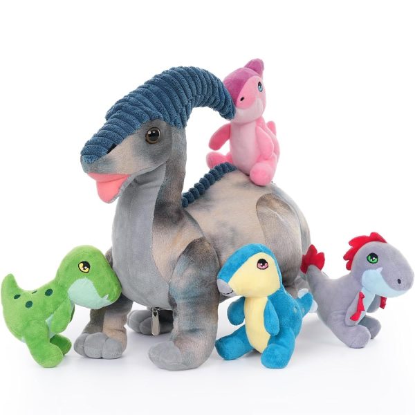 Parasaurolophus Dinosaur Plush Toy Set, 22 Inches