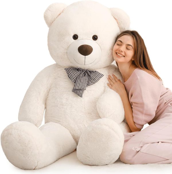 Giant Teddy Bear Stuffed Toy, Beige, 39/47/55/59 Inches - Image 7