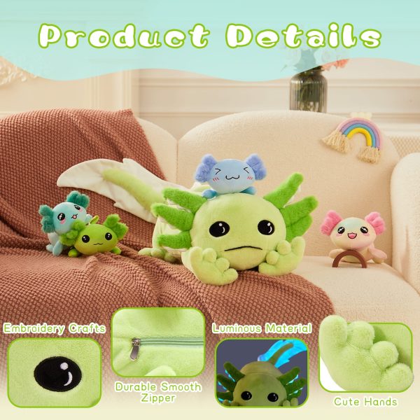 Axolotl Stuffed Animals Salamander Plush Toys, 31 Inches - Image 9